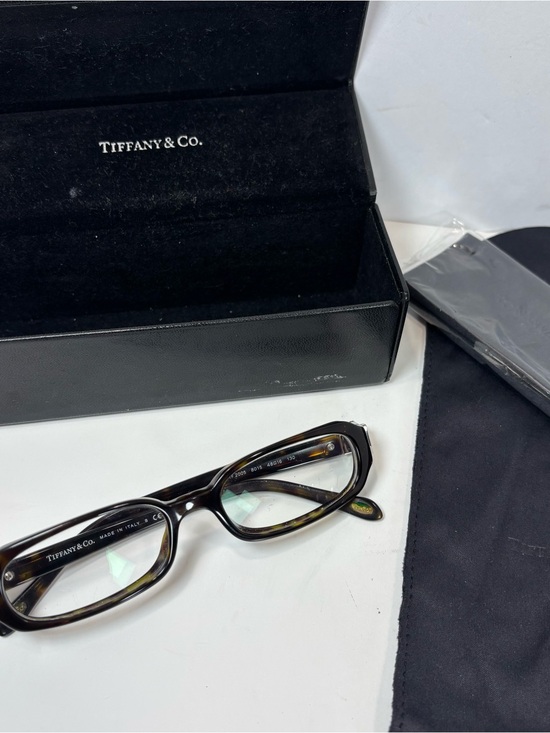 Tiffany & Co. Accessories - TIFFANY & CO EYEGLASSES TF2005 8015 48-16-130 BROWN TORTOISE SHELL VTG W/BOX